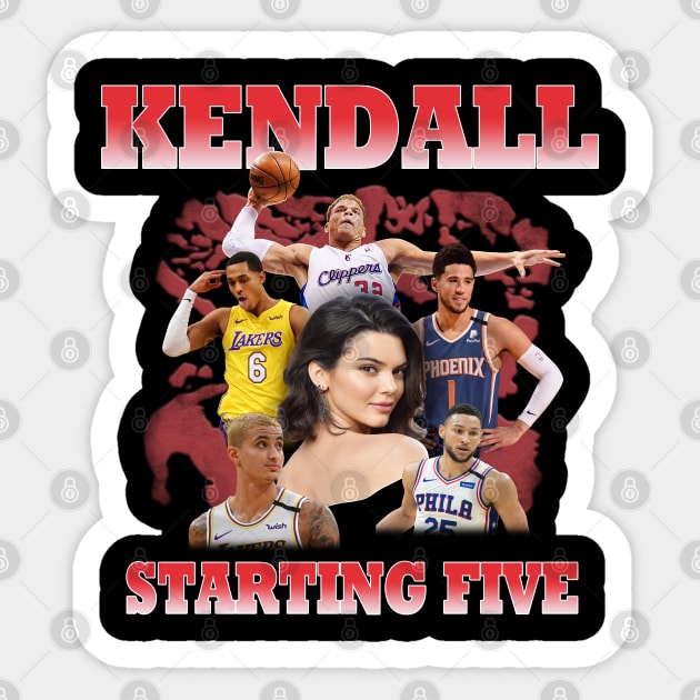 Kendall Starting Five Funny Kardashian Boyfriends Sticker by TrikoNovelty